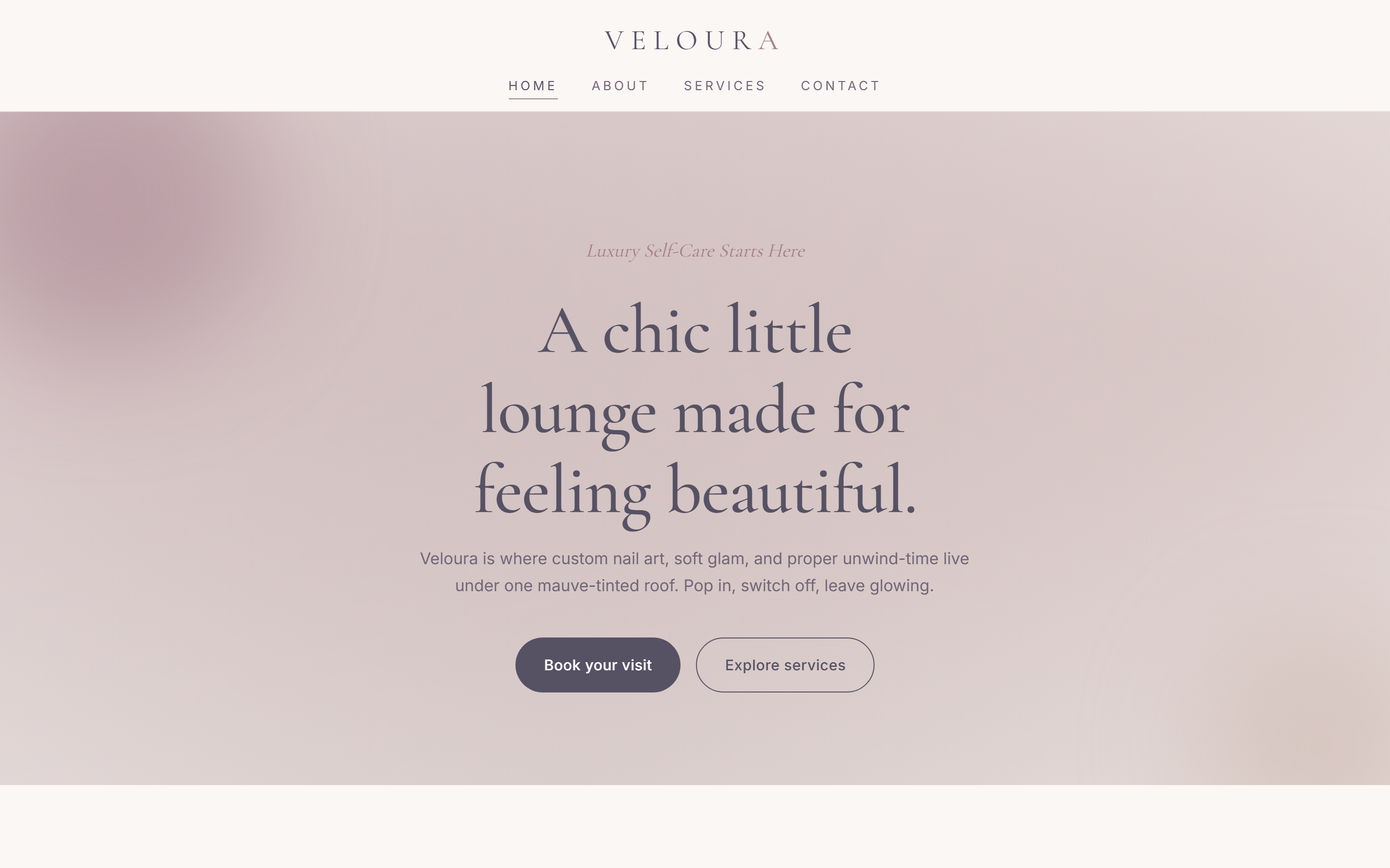 Veloura Beauty Lounge Desktop