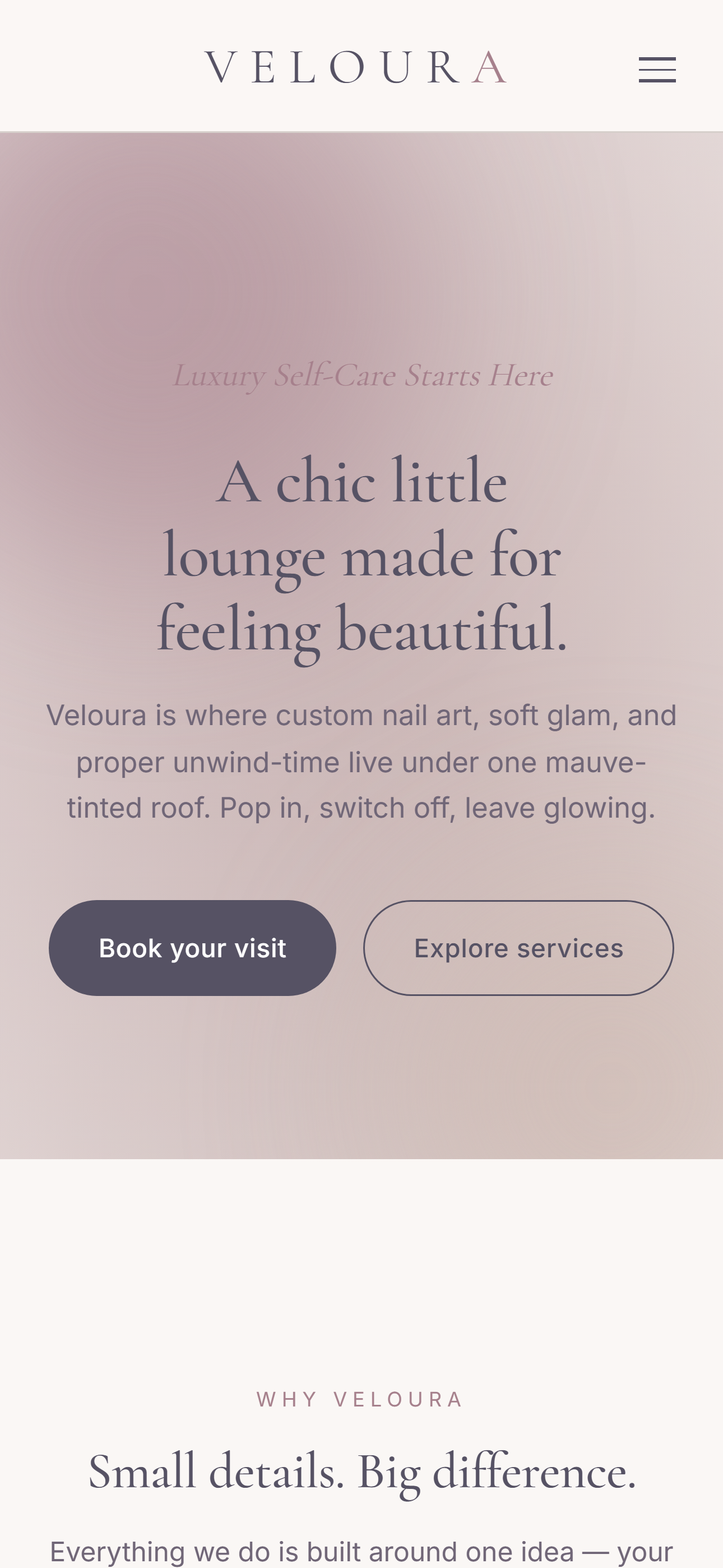 Veloura Beauty Lounge Mobile